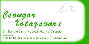 csongor kolozsvari business card